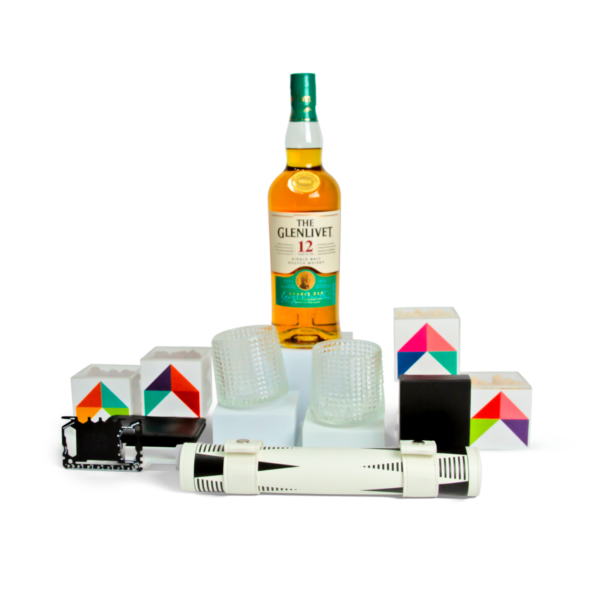 Men's Gift Box with Choice of Glenlivet 12 Bottles