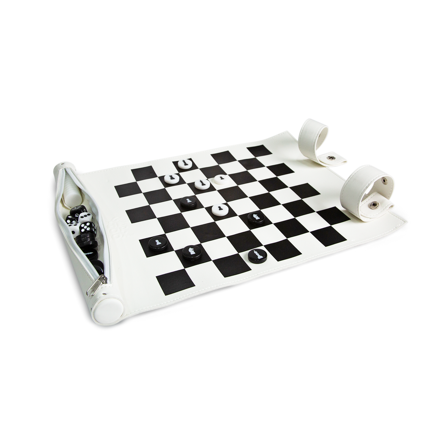 Luxury travel chess, checkers, and backgammon set from The POP Luxe Men’s Box