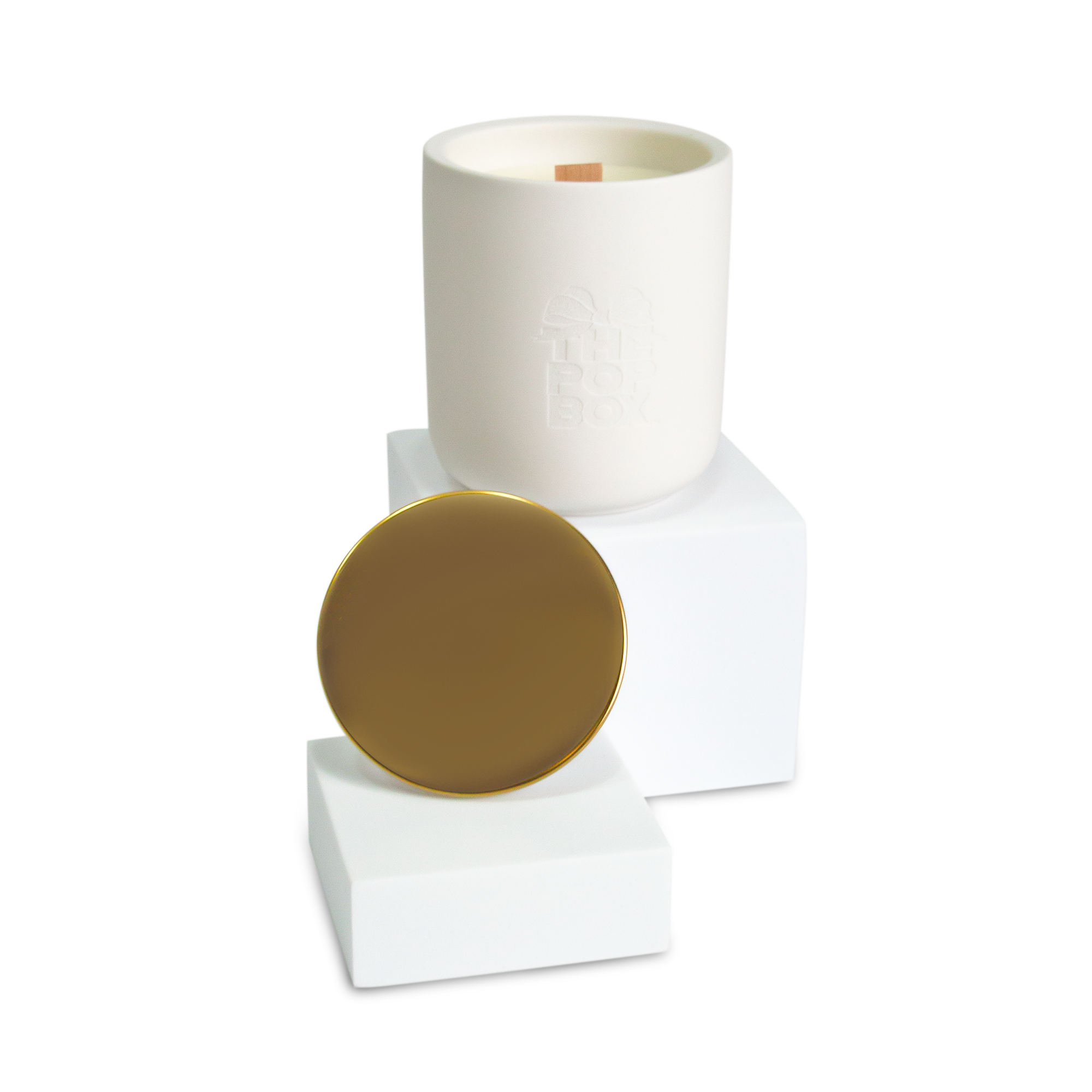 Signature hand-poured scented soy candle in keepsake vessel — The POP Serenity Women’s Box