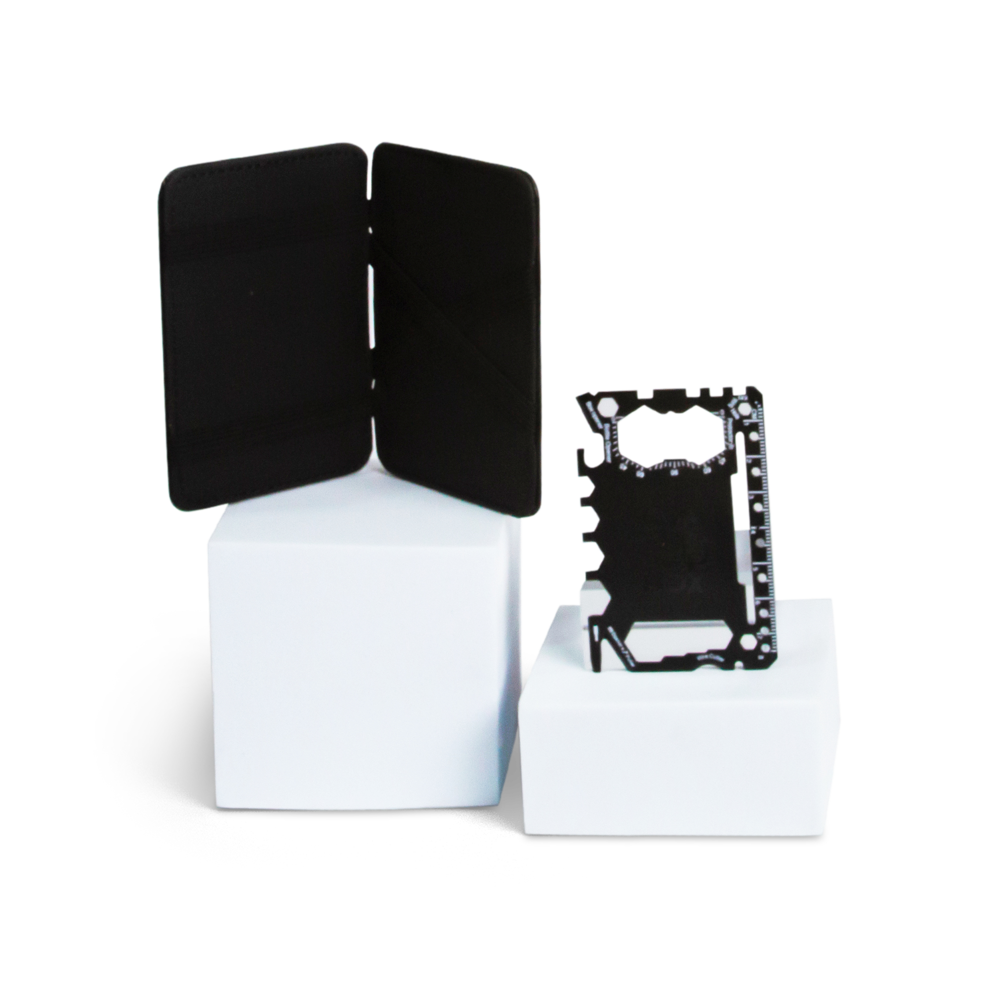 Minimalist RFID-Blocking Wallet with Hidden Multi-Tool Card 